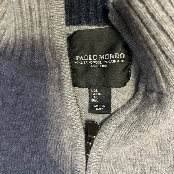 Grey Polo Mondo Men’s Sweater - Picture 2 of 3